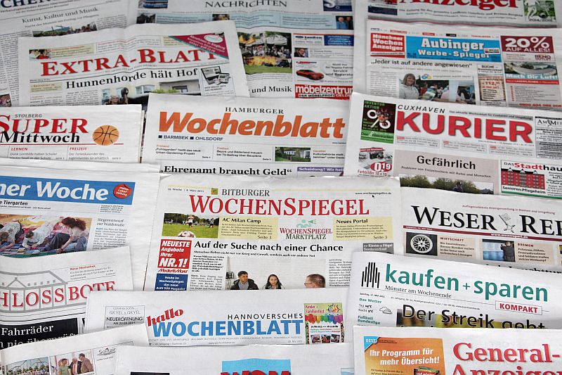 Die 1293 Wochenblatt-Titel erreichen in Deutschland eine Auflage von 88,4 Millionen - und sie werden gelesen, wie die AWA 2016 zeigt. (Foto: BVDA)
